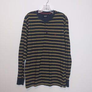 Chaps Long Sleeve Stripe Henley T Shirt